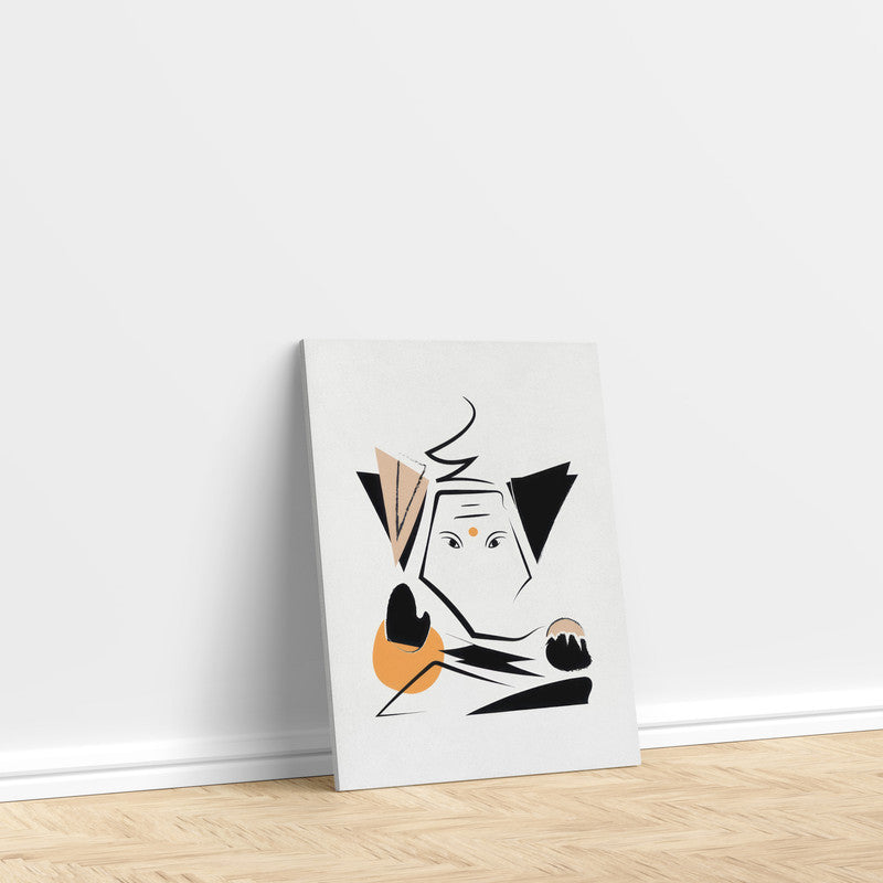 LuxuryStroke's Abstract Ganesha Doodle Art, Ganeshji Line Artand Ganesh Line Art - Minimalistic Grace: Ganesha's Spiritual Artistry