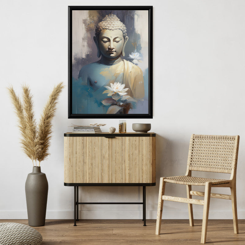 LuxuryStroke's Abstract Painting Buddha, Buddha Acrylic Paintingand Buddha Abstract Painting - Contemporary Watercolour Buddha Painting