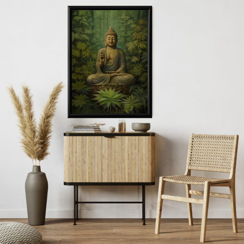 LuxuryStroke's Meditating Buddha Painting, Acrylic Buddha Paintingand Buddha Abstract Painting - Contemporary Buddha Painting