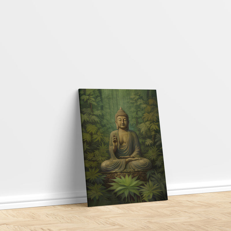 LuxuryStroke's Meditating Buddha Painting, Acrylic Buddha Paintingand Buddha Abstract Painting - Contemporary Buddha Painting