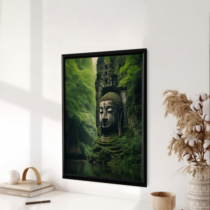 LuxuryStroke's Buddha Face Painting, Buddha Face Acrylic Paintingand Abstract Painting Buddha - Contemporary Buddha Painting