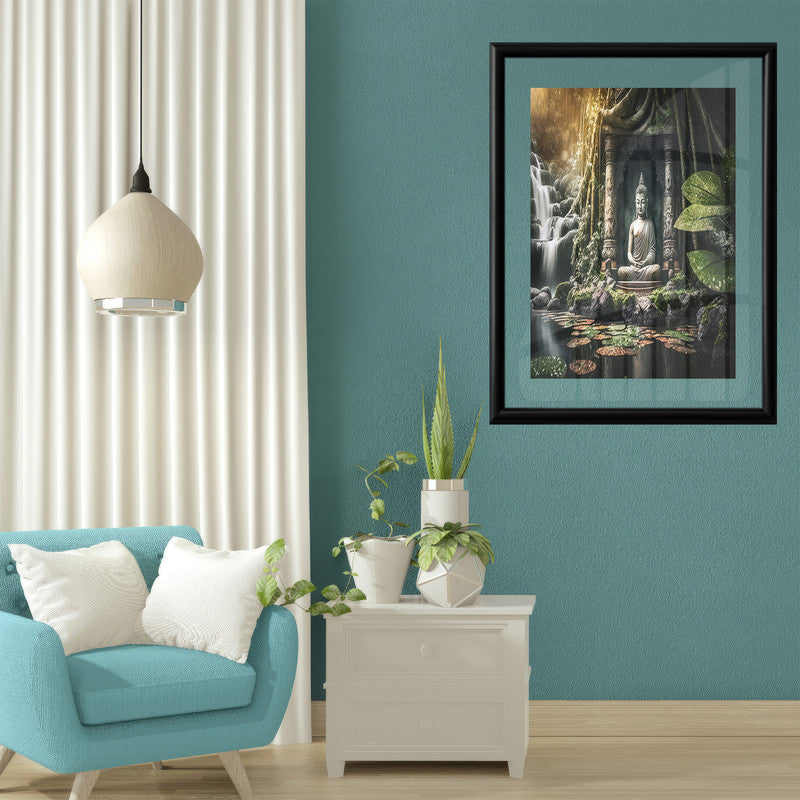 LuxuryStroke's Buddha Watercolor Painting, Buddha Abstract Paintingand Abstract Painting Buddha - Contemporary Buddha Painting