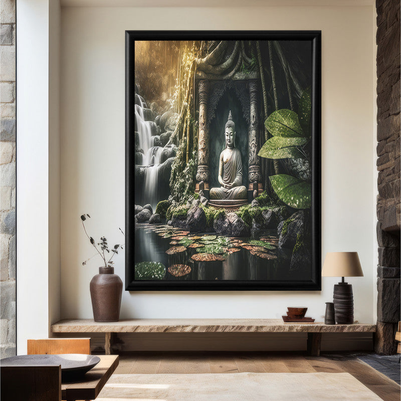 LuxuryStroke's Buddha Watercolor Painting, Buddha Abstract Paintingand Abstract Painting Buddha - Contemporary Buddha Painting