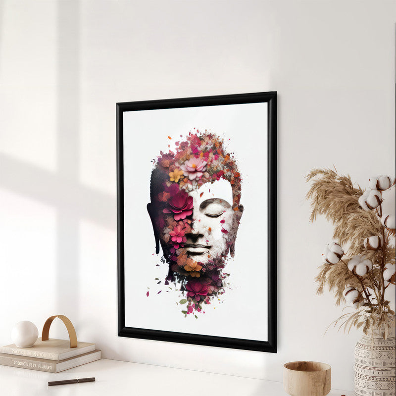 LuxuryStroke's Abstract Painting Buddha, Buddha Face Acrylic Paintingand Acrylic Buddha Painting - Contemporary Buddha Painting