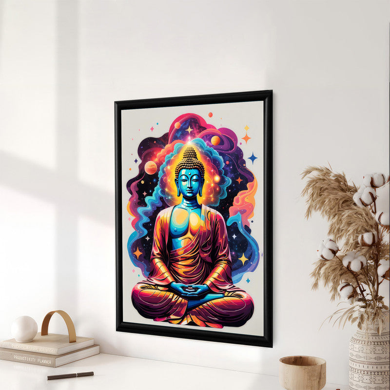 LuxuryStroke's Meditating Buddha Painting, Buddha Acrylic Paintingand Abstract Painting Buddha - Contemporary Watercolour Buddha Painting