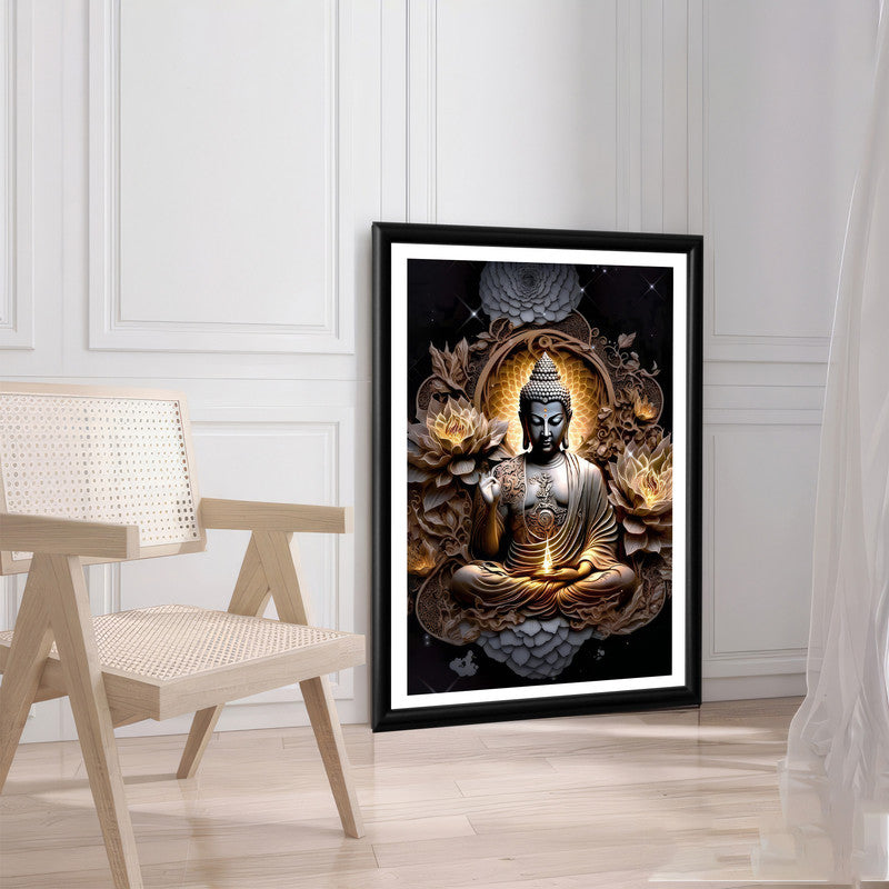 LuxuryStroke's Abstract Buddha Painting, Abstract Painting Buddhaand Buddha Paintings For Living Room - Contemporary Buddha Painting