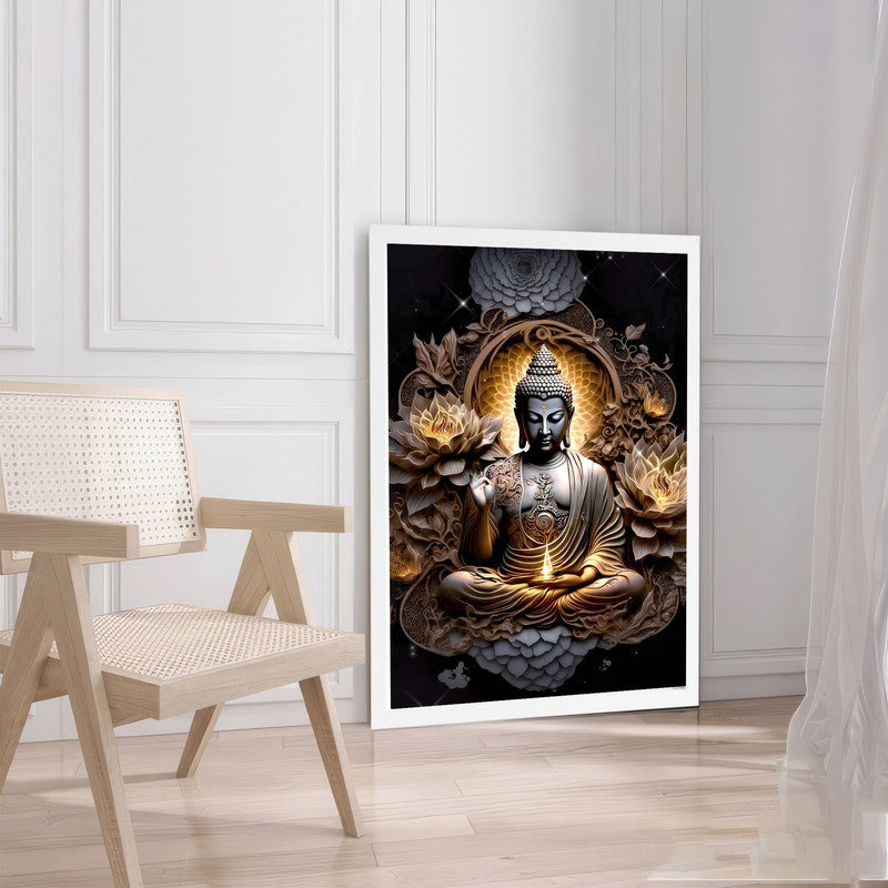 LuxuryStroke's Abstract Buddha Painting, Abstract Painting Buddhaand Buddha Paintings For Living Room - Contemporary Buddha Painting