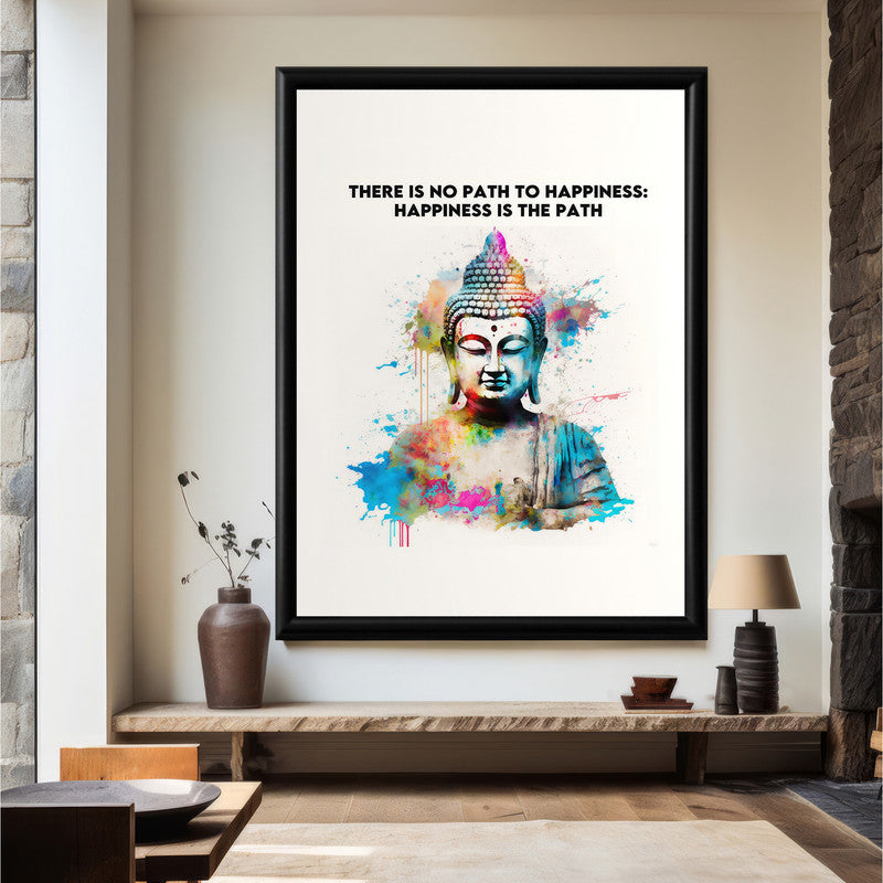 LuxuryStroke's Buddha Abstract Painting, Buddha Acrylic Paintingand Abstract Painting Buddha - Contemporary Watercolour Buddha Painting