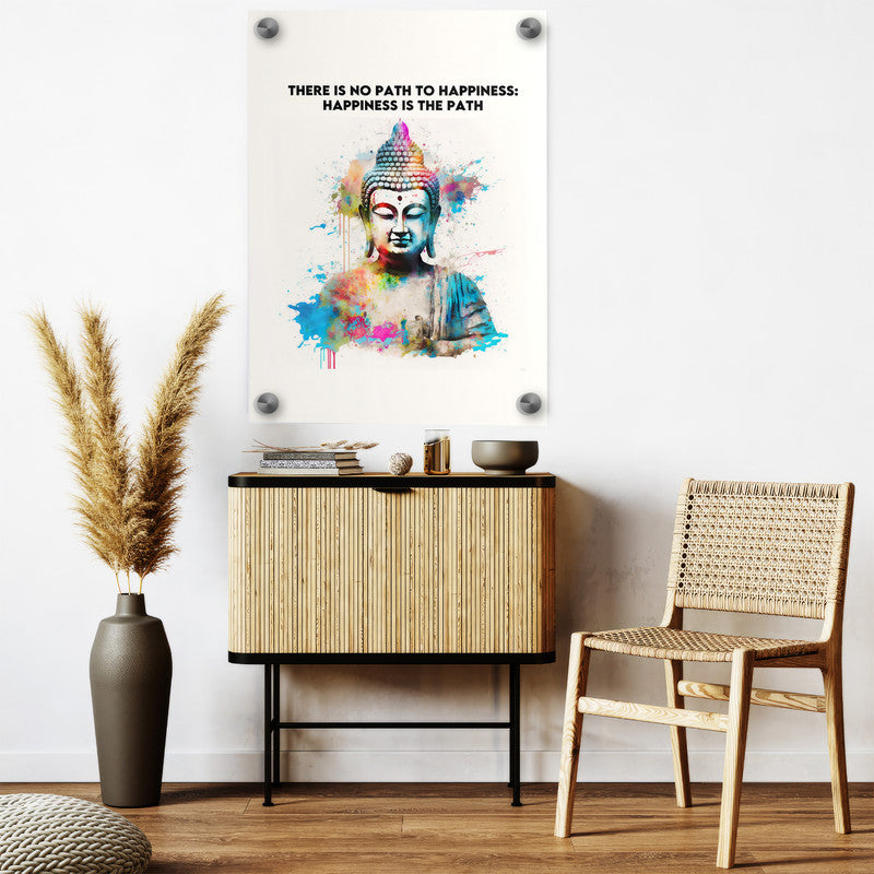 LuxuryStroke's Buddha Abstract Painting, Buddha Acrylic Paintingand Abstract Painting Buddha - Contemporary Watercolour Buddha Painting