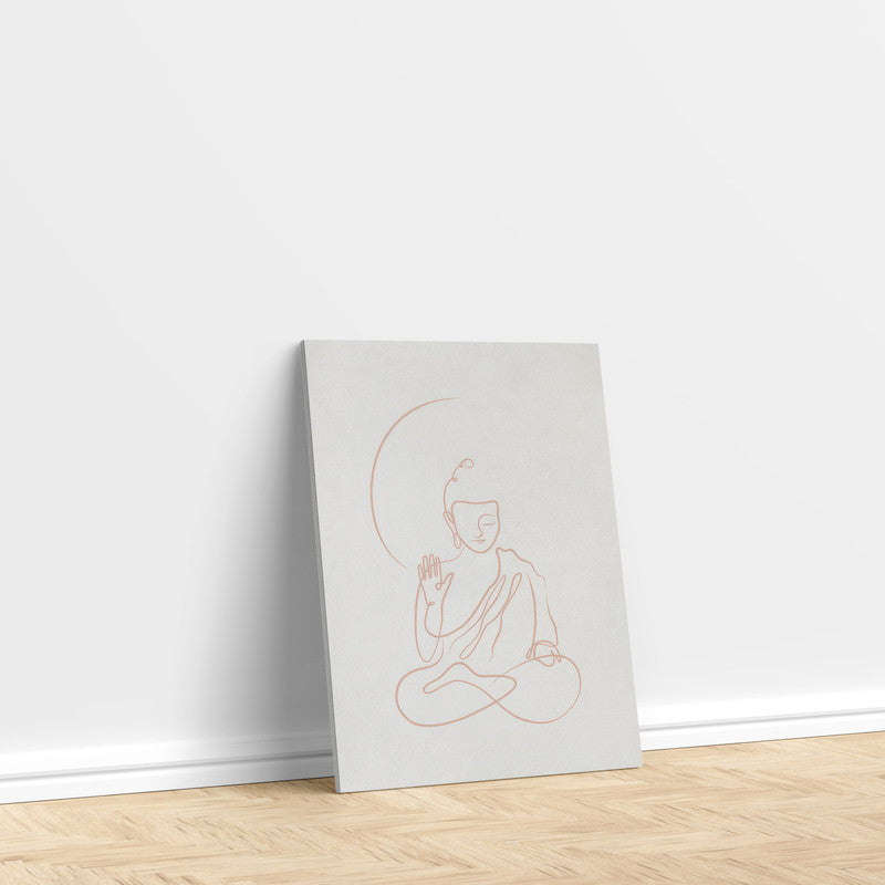 LuxuryStroke's Buddha Line Art Painting, Line Art Buddha Paintingand Buddha Face Painting - Contemporary Lineart Buddha Painting