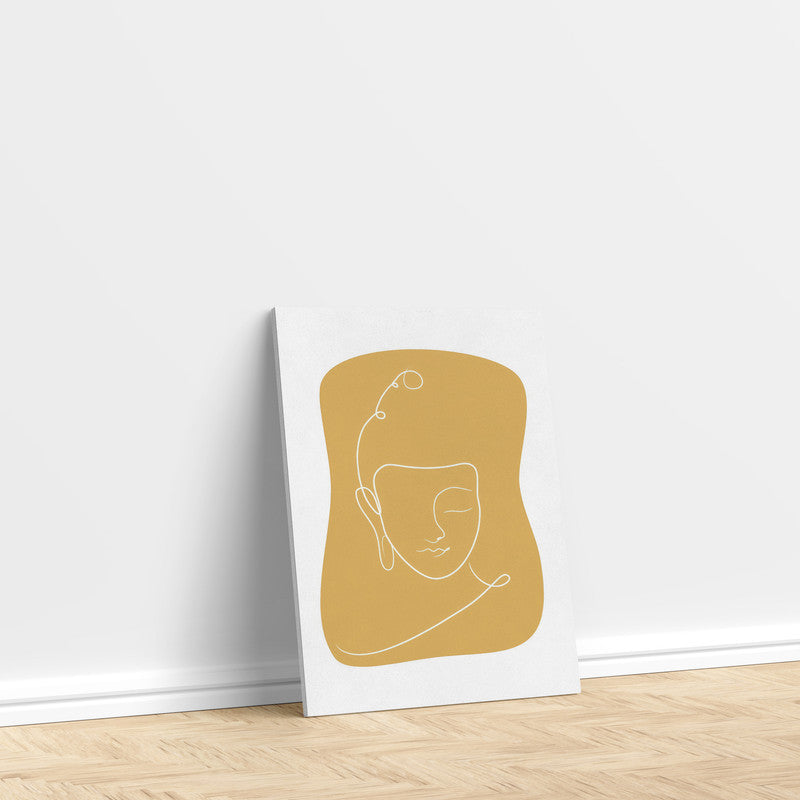 LuxuryStroke's Buddha Line Art Painting, Buddha Face Paintingand Abstract Buddha Painting - Contemporary Lineart Buddha Painting