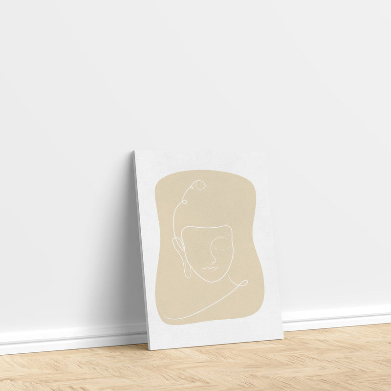 LuxuryStroke's Buddha Line Art Painting, Buddha Face Paintingand Abstract Buddha Painting - Contemporary Lineart Buddha Painting