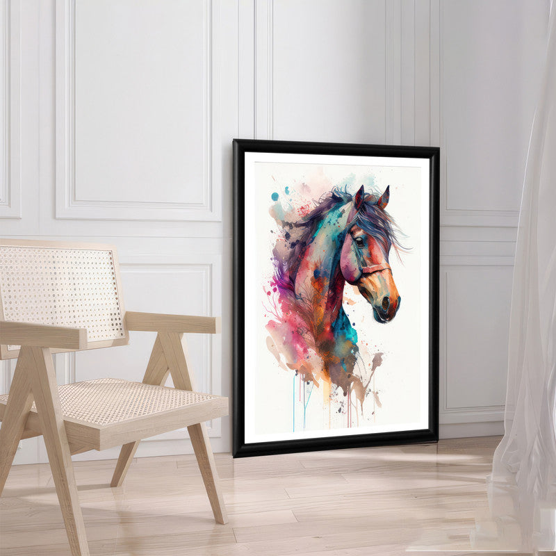 LuxuryStroke's Horse Art Minimalsitic Painting, Minimalistic Horse Paintingand Abstract Acrylic Artwork - Equine Elegance In Abstract Hues: Wildlife Artistry