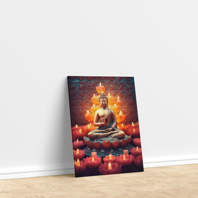 LuxuryStroke's Meditating Buddha Painting, Buddha Watercolor Paintingand Buddha Acrylic Painting - Contemporary Buddha Paintings