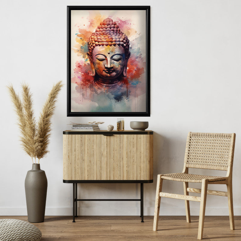 LuxuryStroke's Abstract Buddha Painting, Buddha Acrylic Paintingand Acrylic Buddha Painting - Contemporary Buddha Painting