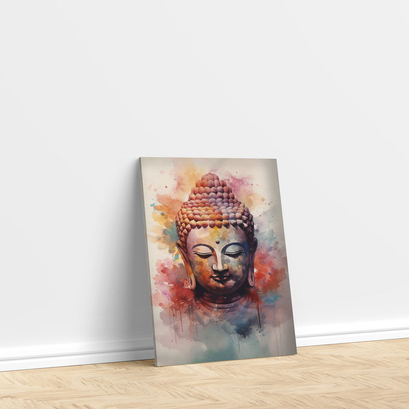 LuxuryStroke's Abstract Buddha Painting, Buddha Acrylic Paintingand Acrylic Buddha Painting - Contemporary Buddha Painting
