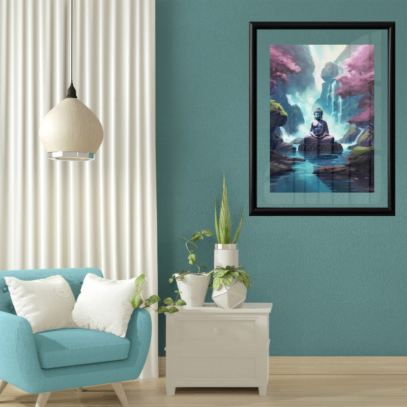 LuxuryStroke's Abstract Painting Buddha, Buddha Acrylic Paintingand Abstract Art Buddha - Contemporary Buddha Painting