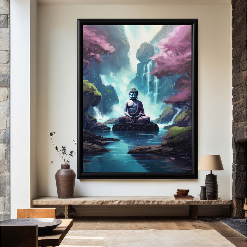 LuxuryStroke's Abstract Painting Buddha, Buddha Acrylic Paintingand Abstract Art Buddha - Contemporary Buddha Painting