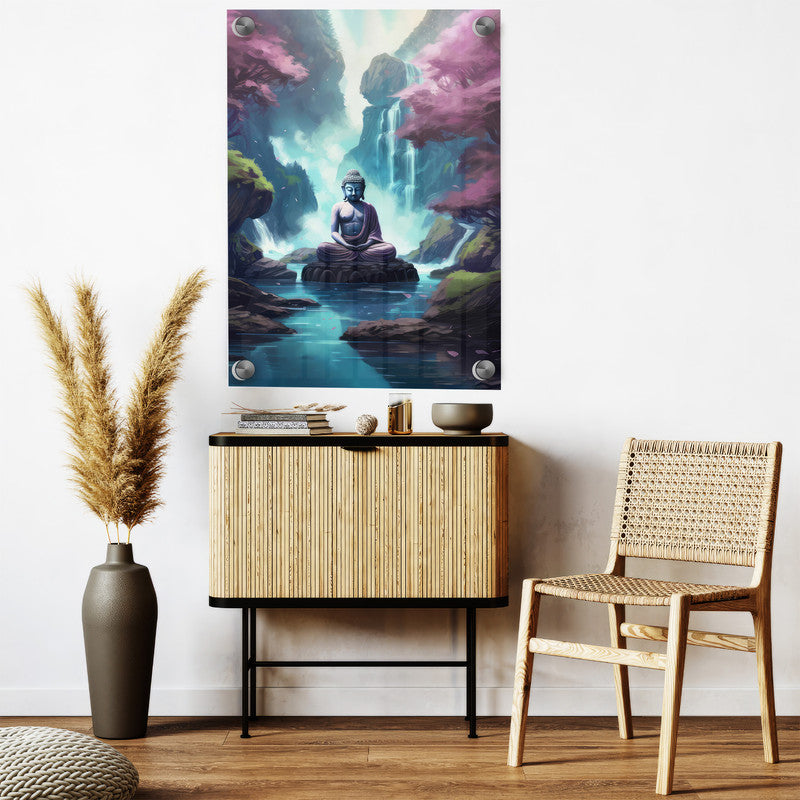 LuxuryStroke's Abstract Painting Buddha, Buddha Acrylic Paintingand Abstract Art Buddha - Contemporary Buddha Painting