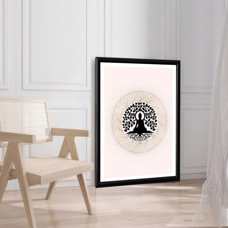 LuxuryStroke's Meditating Buddha Painting, Black And White Buddha Paintingand Abstract Painting Buddha - Contemporary Shakyamuni Buddha Painting