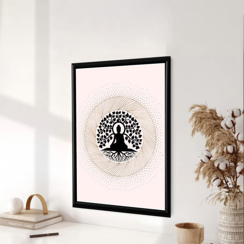 LuxuryStroke's Meditating Buddha Painting, Black And White Buddha Paintingand Abstract Painting Buddha - Contemporary Shakyamuni Buddha Painting
