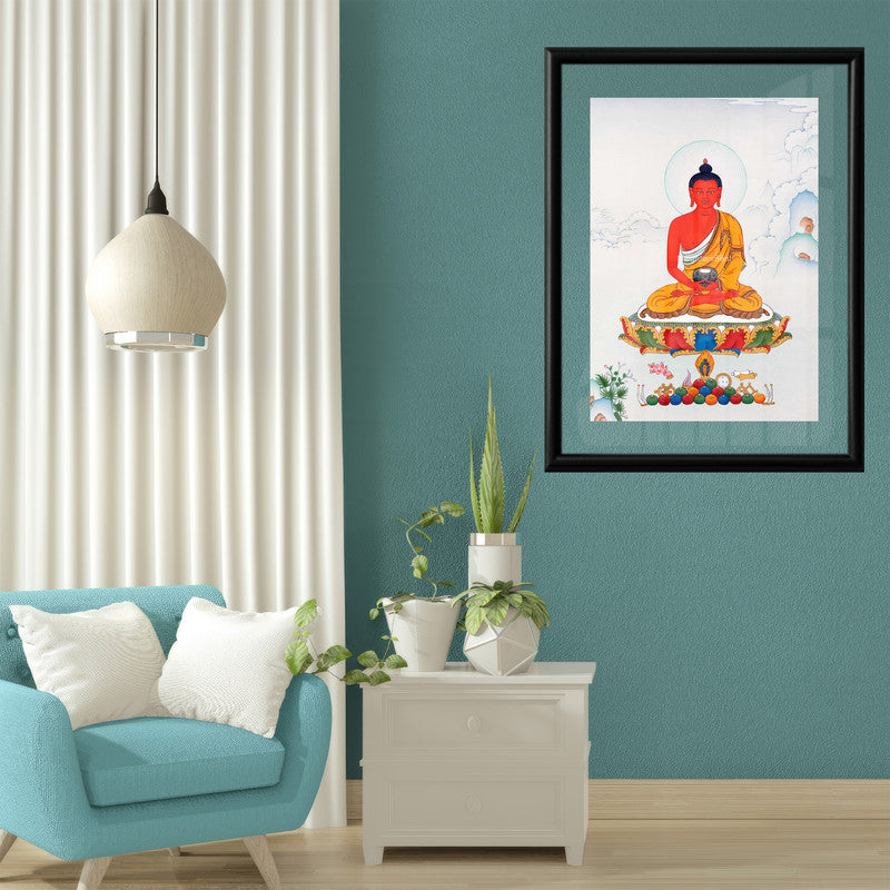 LuxuryStroke's Meditating Buddha Painting, Buddha Paintingand Medicine Buddha Painting - Medicine Buddha Painting