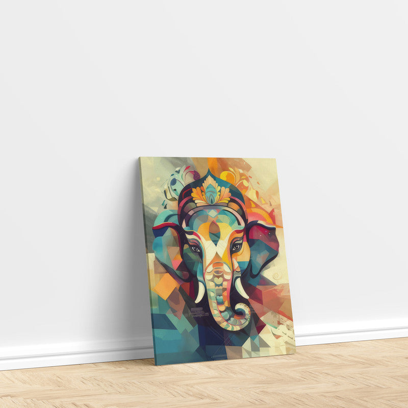 LuxuryStroke's Ganesh Modern Art, Ganpati Acrylic Paintingand Creative Ganesha Painting - Contemporary Ganesha Painting