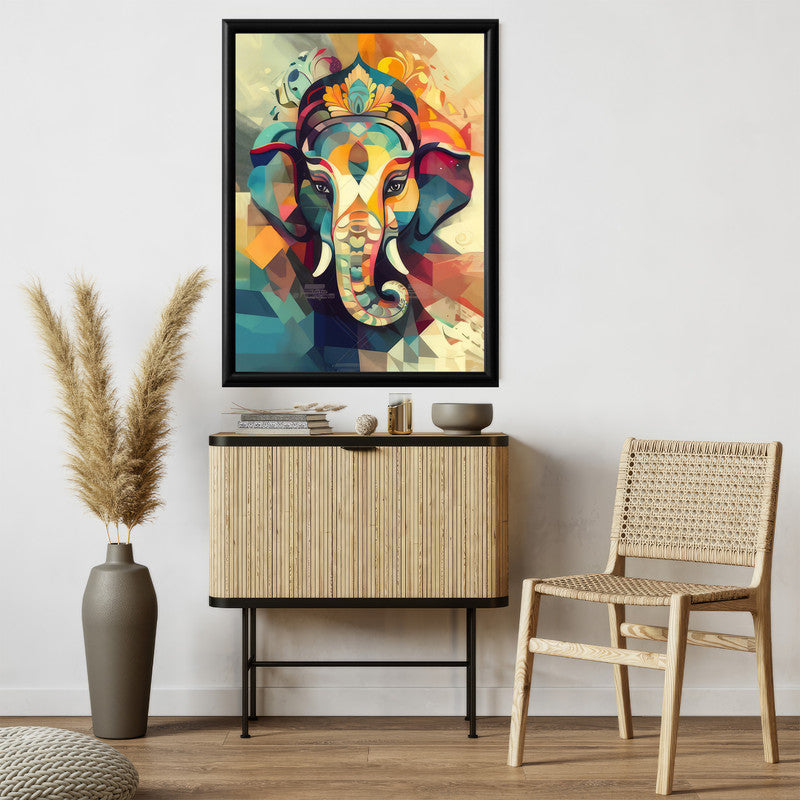 LuxuryStroke's Ganesh Modern Art, Ganpati Acrylic Paintingand Creative Ganesha Painting - Contemporary Ganesha Painting