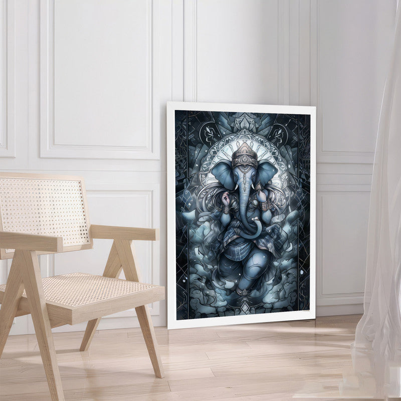 LuxuryStroke's Creative Ganesha Painting, Ganesh Modern Artand Ganpati Acrylic Painting - Contemporary Ganesha Painting