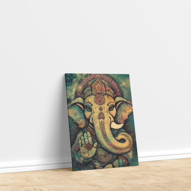 LuxuryStroke's Acrylic Ganesha Painting, Creative Ganesha Paintingand Ganesh Modern Art - Contemporary Ganesha Painting
