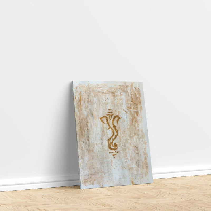 LuxuryStroke's Creative Ganesha Painting, Acrylic Ganesha Paintingand Ganeshji Line Art - Contemporary Textured Ganesha Painting