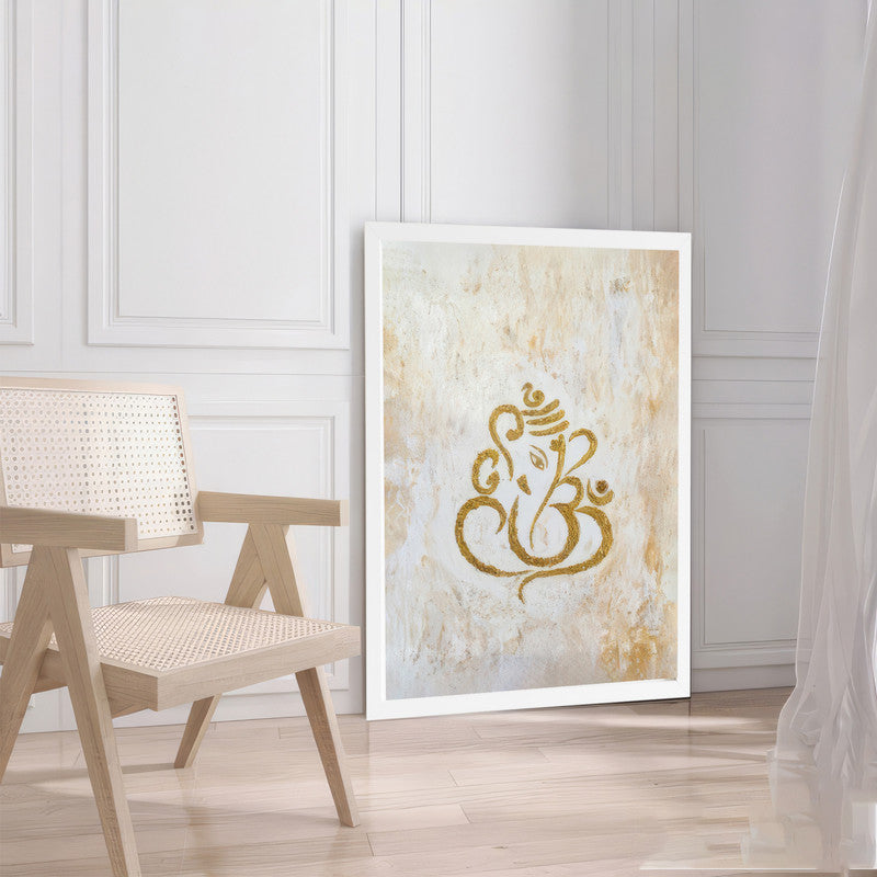 LuxuryStroke's Abstract Ganesha Doodle Art, Ganesh Line Artand Ganeshji Line Art - Contemporary Textured Ganesha Painting