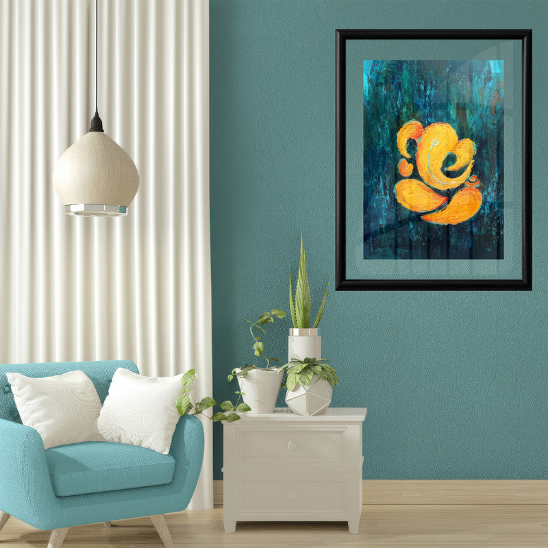 LuxuryStroke's Abstract Ganesha Doodle Art, Ganesh Line Artand Ganeshji Line Art - Contemporary Ganesha Painting