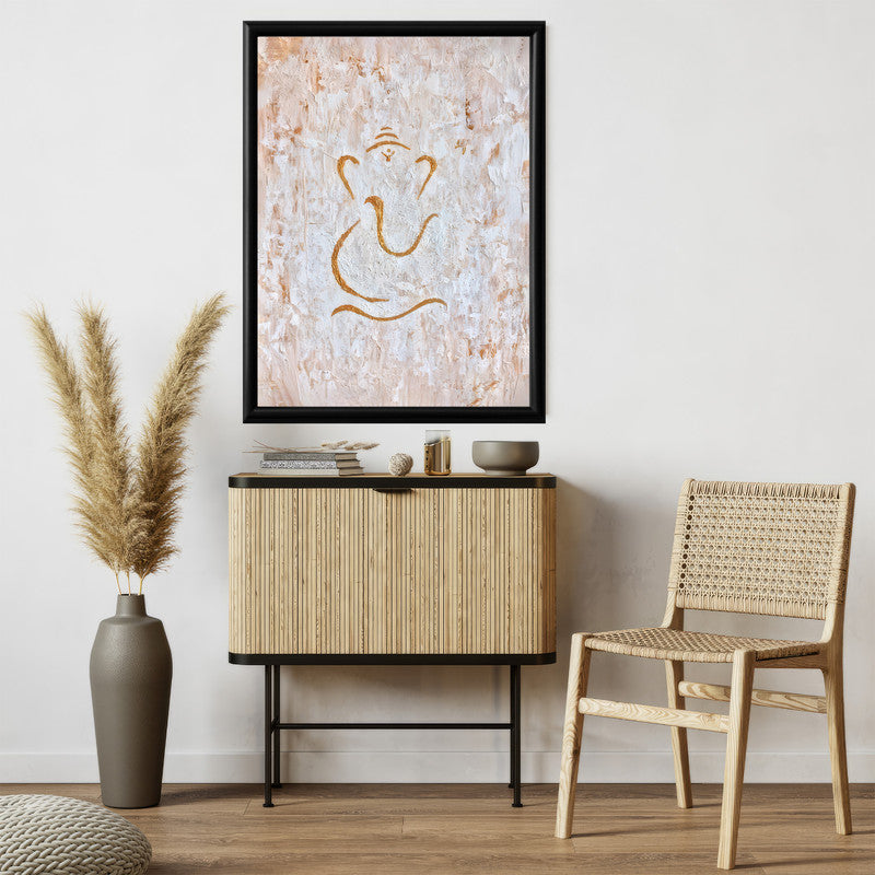 LuxuryStroke's Abstract Ganesha Doodle Art, Ganesh Line Artand Ganeshji Line Art - Contemporary Textured Ganesha Painting