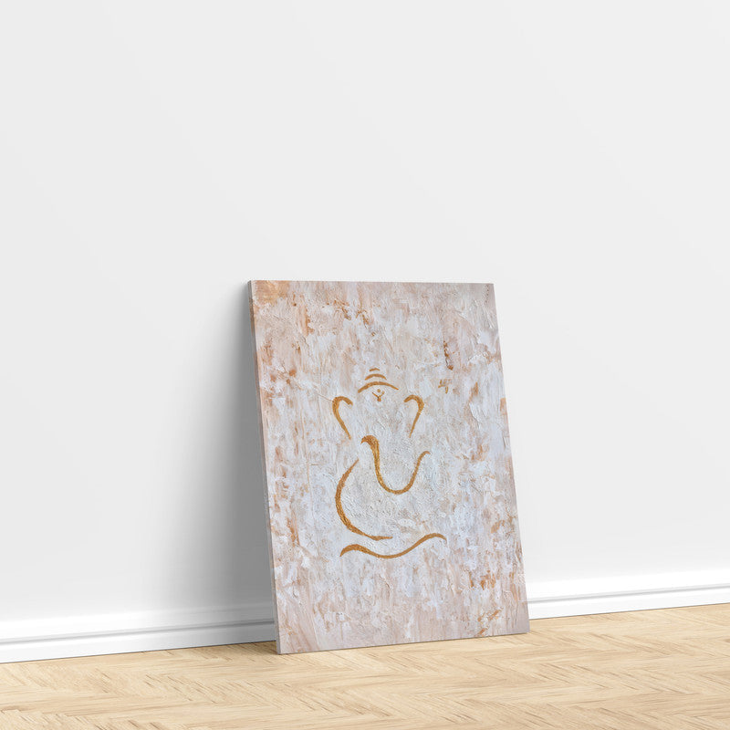 LuxuryStroke's Abstract Ganesha Doodle Art, Ganesh Line Artand Ganeshji Line Art - Contemporary Textured Ganesha Painting