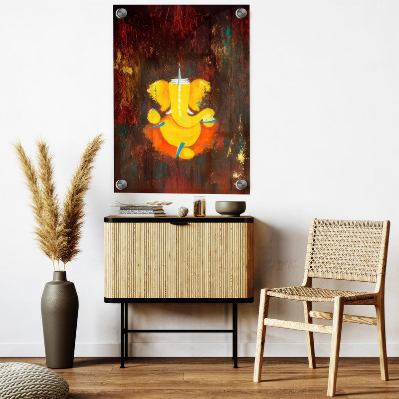 LuxuryStroke's Abstract Ganesha Doodle Art, Ganesh Line Artand Ganeshji Line Art - Contemporary Modern Art Ganesha Painting