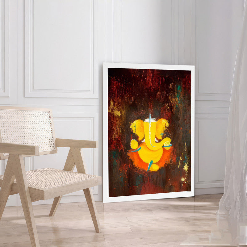 LuxuryStroke's Abstract Ganesha Doodle Art, Ganesh Line Artand Ganeshji Line Art - Contemporary Modern Art Ganesha Painting