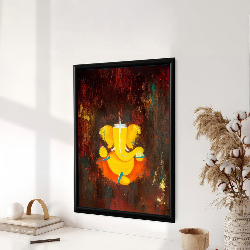 LuxuryStroke's Abstract Ganesha Doodle Art, Ganesh Line Artand Ganeshji Line Art - Contemporary Modern Art Ganesha Painting