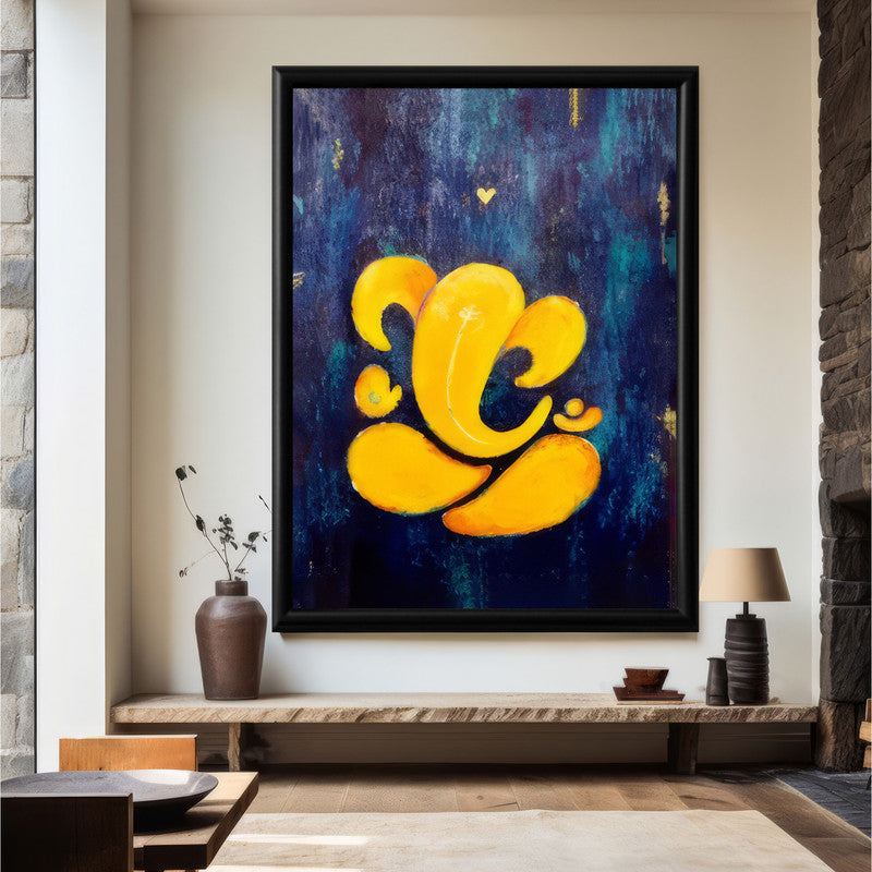 LuxuryStroke's Abstract Ganesha Doodle Art, Ganesh Line Artand Ganeshji Line Art - Contemporary Textured Ganesha Painting