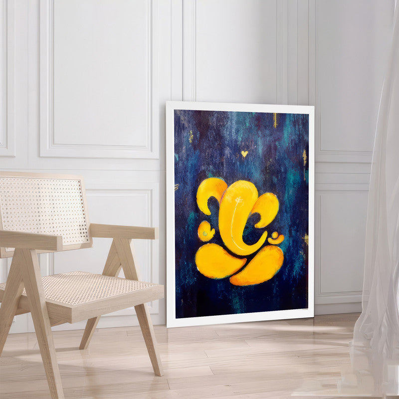 LuxuryStroke's Abstract Ganesha Doodle Art, Ganesh Line Artand Ganeshji Line Art - Contemporary Textured Ganesha Painting