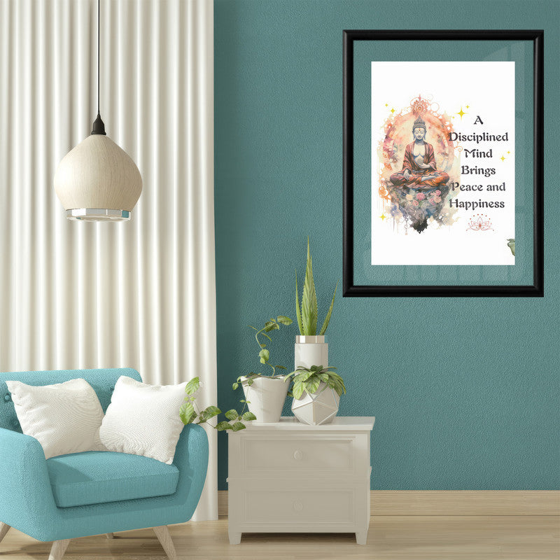 LuxuryStroke's Meditating Buddha Painting, Buddha Acrylic Paintingand Bhagwan Buddh Ki Painting - Buddha's Wisdom: Art With Timeless Enlightenment