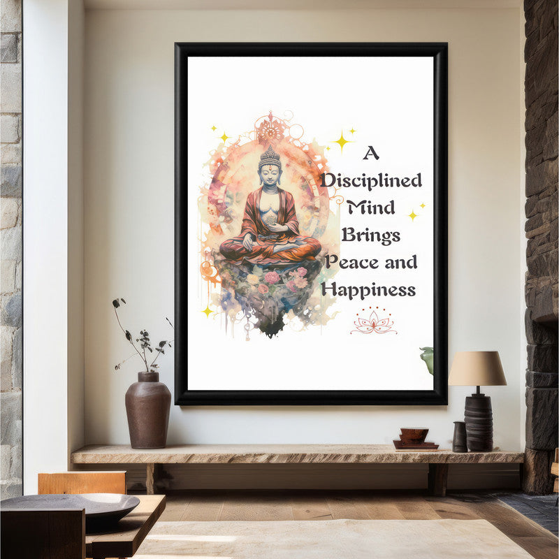 LuxuryStroke's Meditating Buddha Painting, Buddha Acrylic Paintingand Bhagwan Buddh Ki Painting - Buddha's Wisdom: Art With Timeless Enlightenment