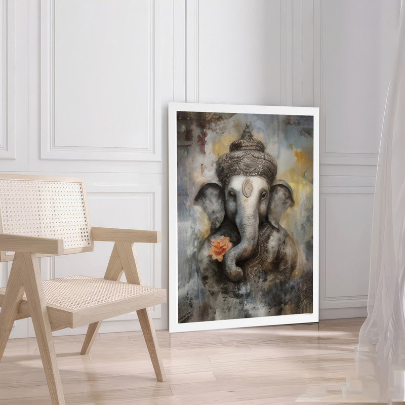 LuxuryStroke's Creative Ganesha Painting, Modern Art Of Ganpatiand Acrylic Ganesha Painting - Contemporary Lord Ganesha Painting