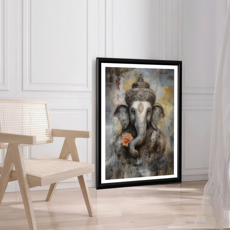 LuxuryStroke's Creative Ganesha Painting, Modern Art Of Ganpatiand Acrylic Ganesha Painting - Contemporary Lord Ganesha Painting