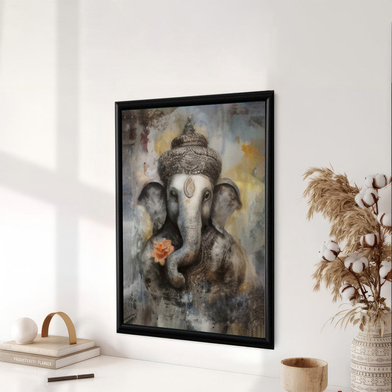 LuxuryStroke's Creative Ganesha Painting, Modern Art Of Ganpatiand Acrylic Ganesha Painting - Contemporary Lord Ganesha Painting
