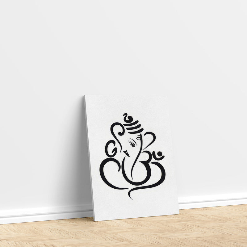 LuxuryStroke's Abstract Ganesha Doodle Art, Ganesh Line Artand Ganeshji Line Art - Contemporary Elegant Lord Ganesha Painting