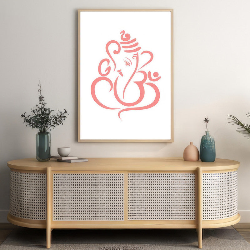 LuxuryStroke's Abstract Ganesha Doodle Art, Ganesh Line Artand Ganeshji Line Art - Contemporary Elegant Lord Ganesha Painting