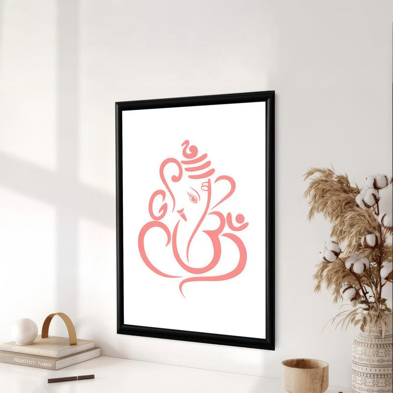 LuxuryStroke's Abstract Ganesha Doodle Art, Ganesh Line Artand Ganeshji Line Art - Contemporary Elegant Lord Ganesha Painting