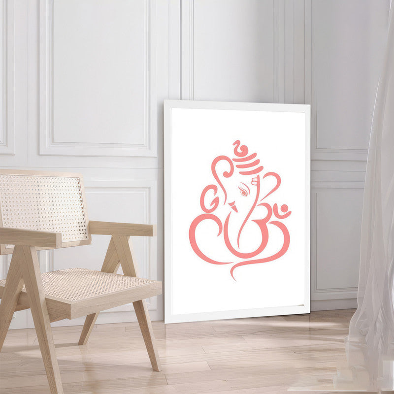 LuxuryStroke's Abstract Ganesha Doodle Art, Ganesh Line Artand Ganeshji Line Art - Contemporary Elegant Lord Ganesha Painting