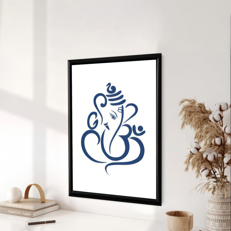 LuxuryStroke's Abstract Ganesha Doodle Art, Ganesh Line Artand Ganeshji Line Art - Contemporary Lord Ganesha Painting